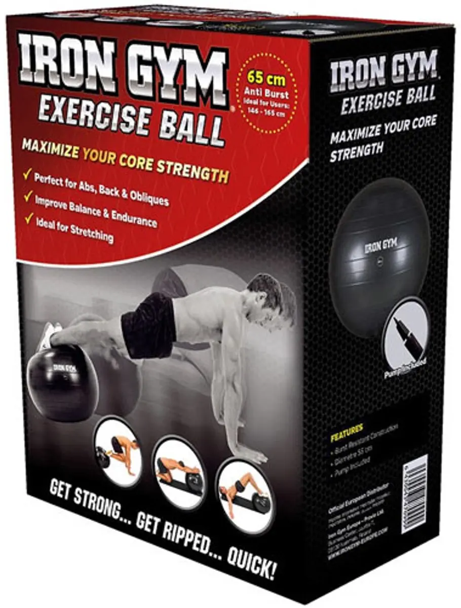 Iron Gym Fitnessbal 75cm - inclusief pomp - afbeelding 6 van 6