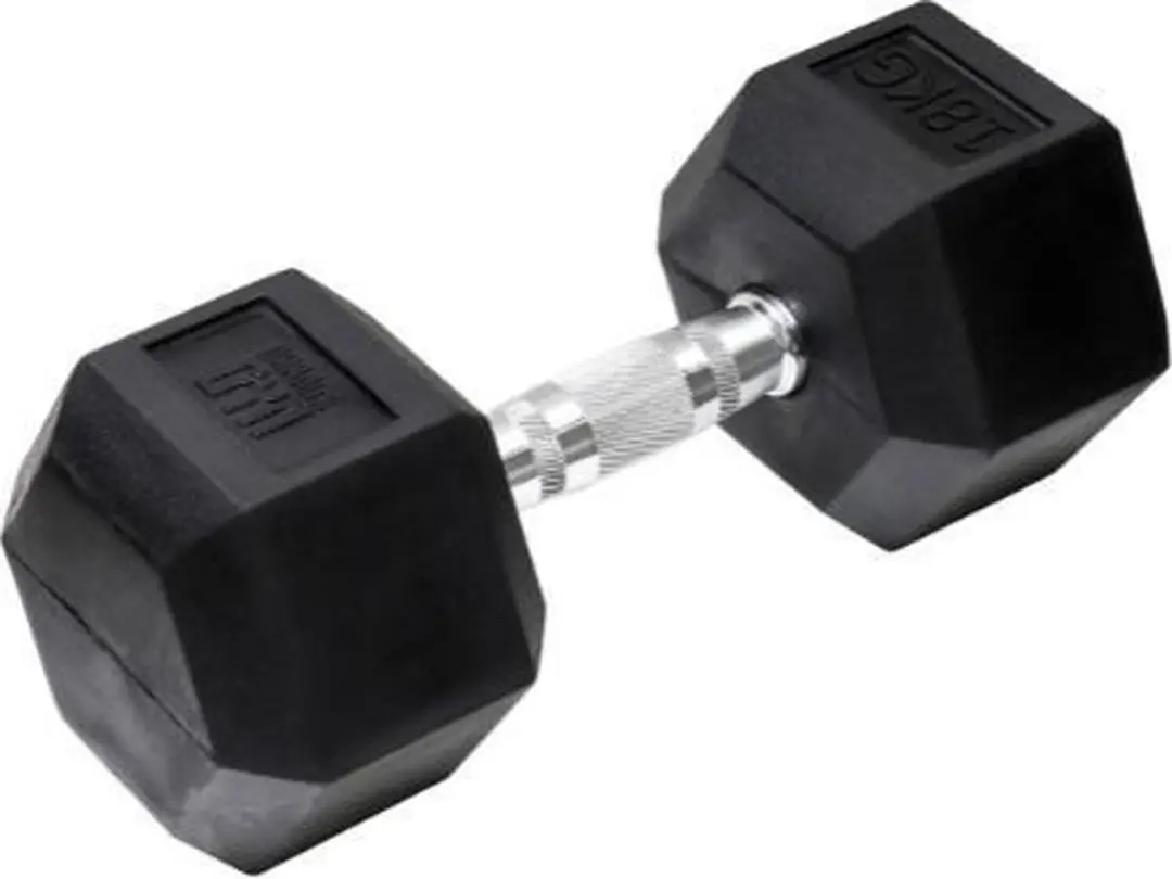 Orange Gym Hex Dumbbell 18KG