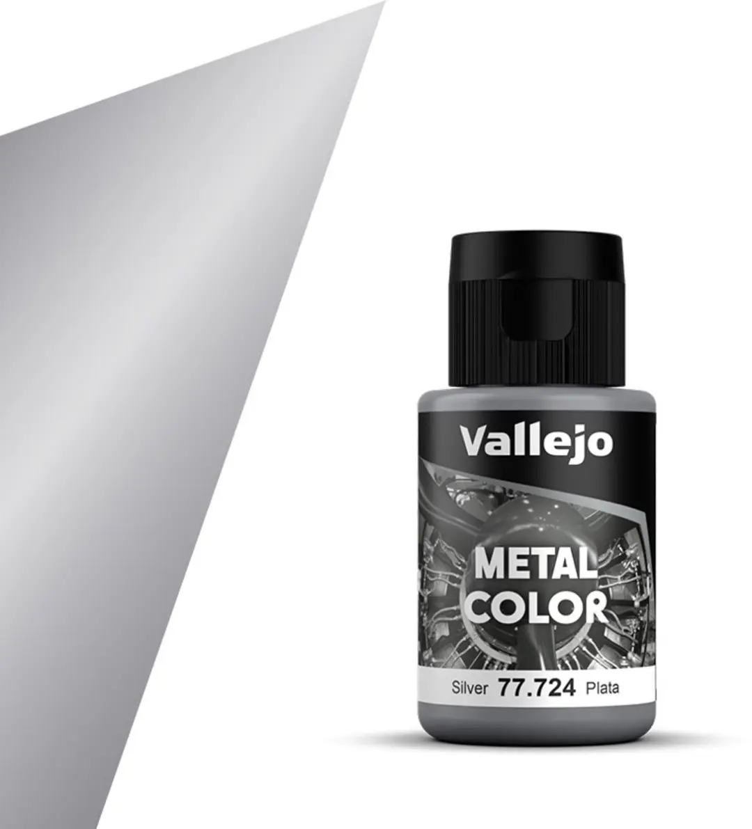 Vallejo Hobbyverf Acrylverf 77724 Metal Color Silver