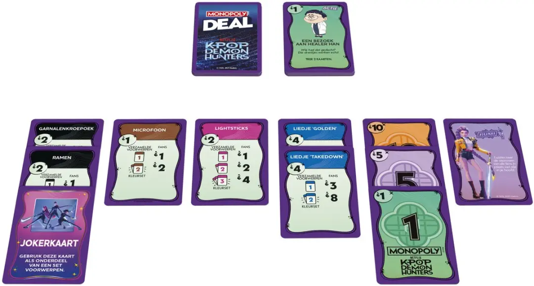 Monopoly Deal KPop Demon Hunters Kaartspel G4498 - 2-5 Spelers