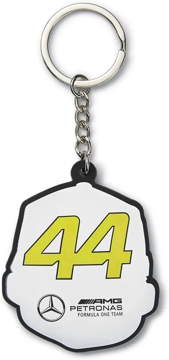 Mercedes Mapf1 FW LH Karikatuur Sleutelhanger - Neon Geel