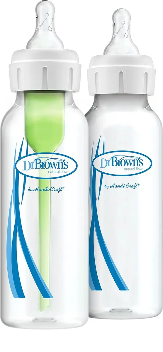 Dr. Brown's Options+ Vervangset Smalle Halsfles 250ml - 2 Stuks Groen
