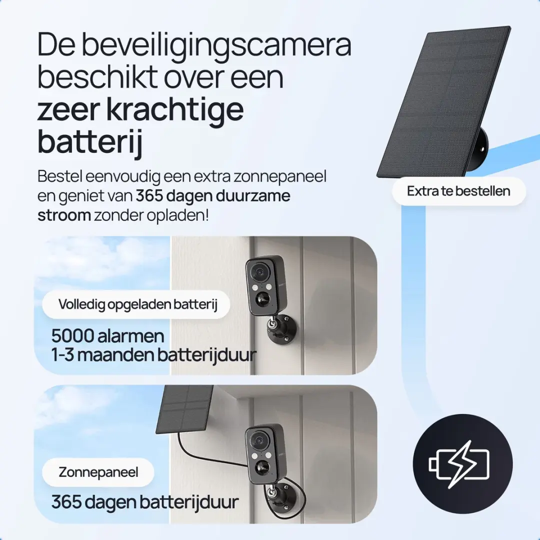 Protectly SEC008 Draadloze Buitencamera 2K - Zwart - afbeelding 6 van 6
