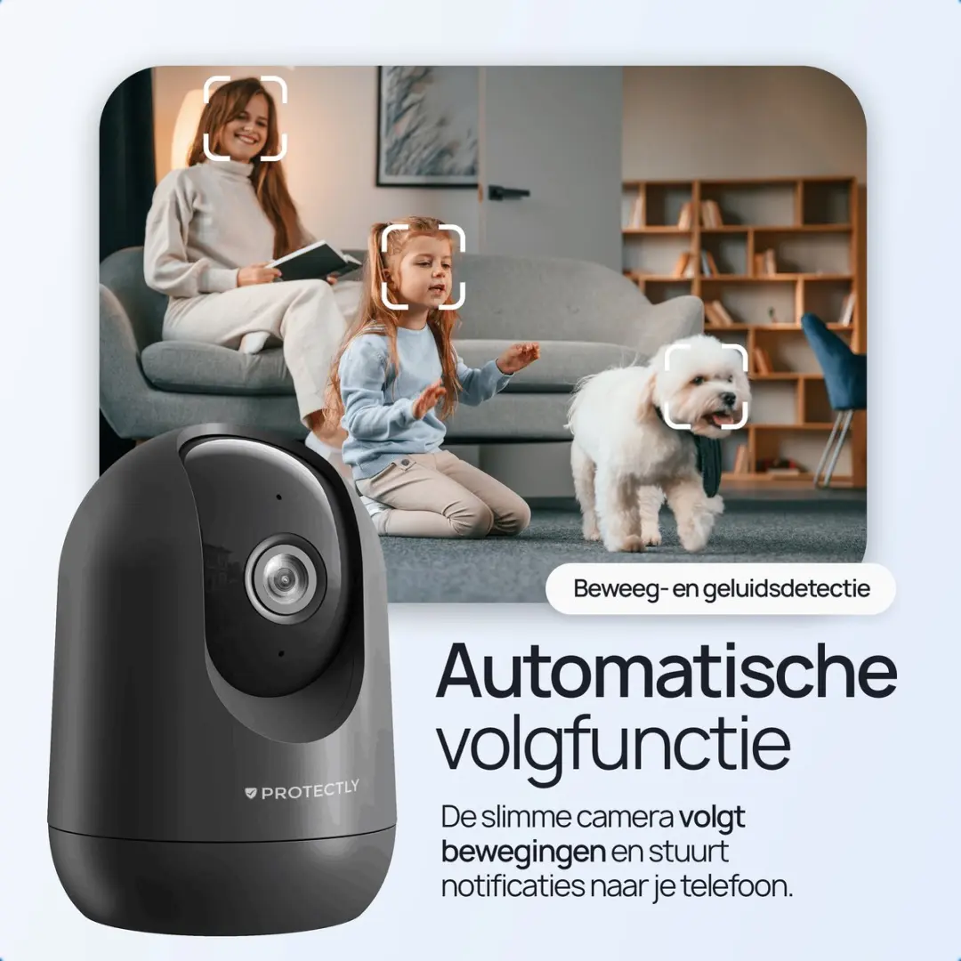 Protectly SEC002 Beveiligingscamera Binnen - 2K - 3MP - Zwart