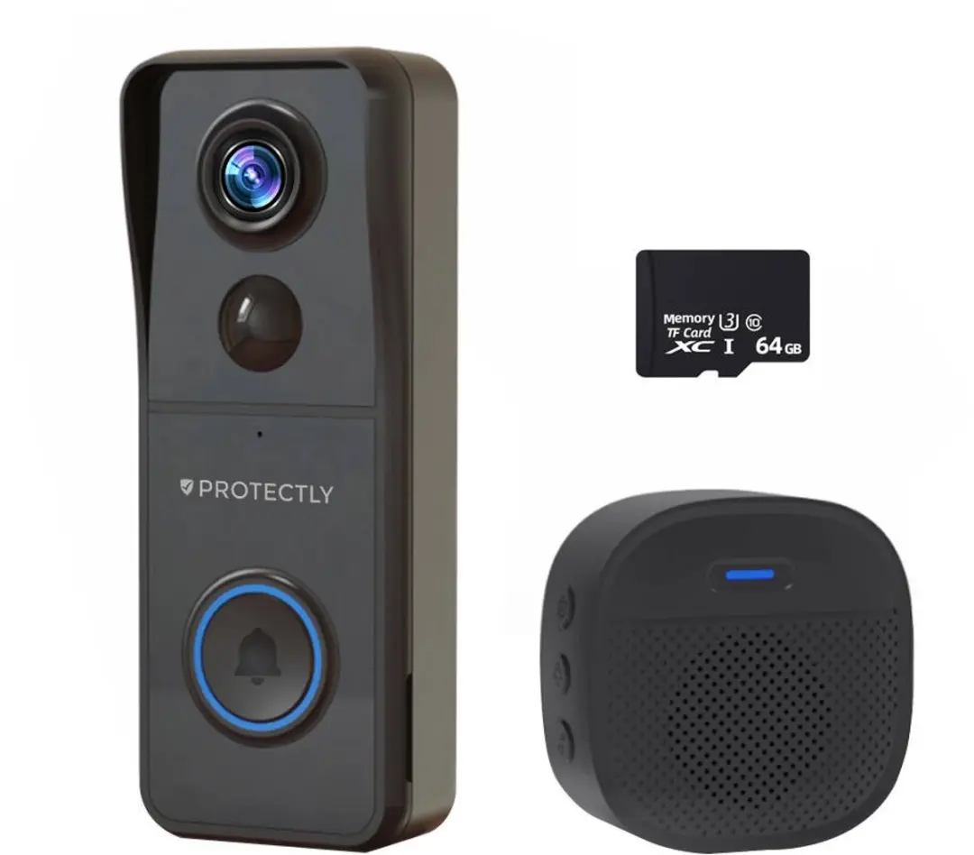 Protectly 4K Ultra HD Draadloze Video Deurbel SEC009