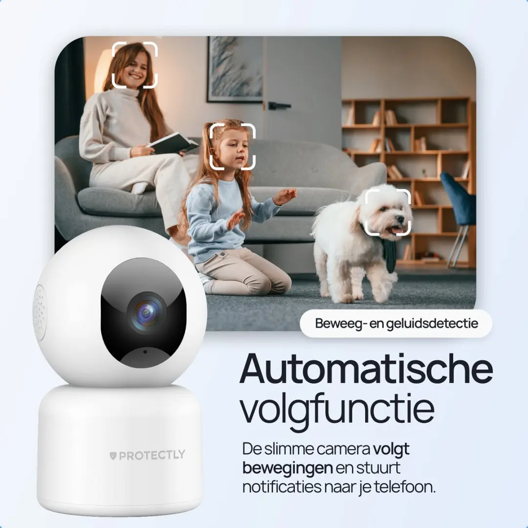 Protectly SEC011 Beveiligingscamera Binnen - 2K Wit