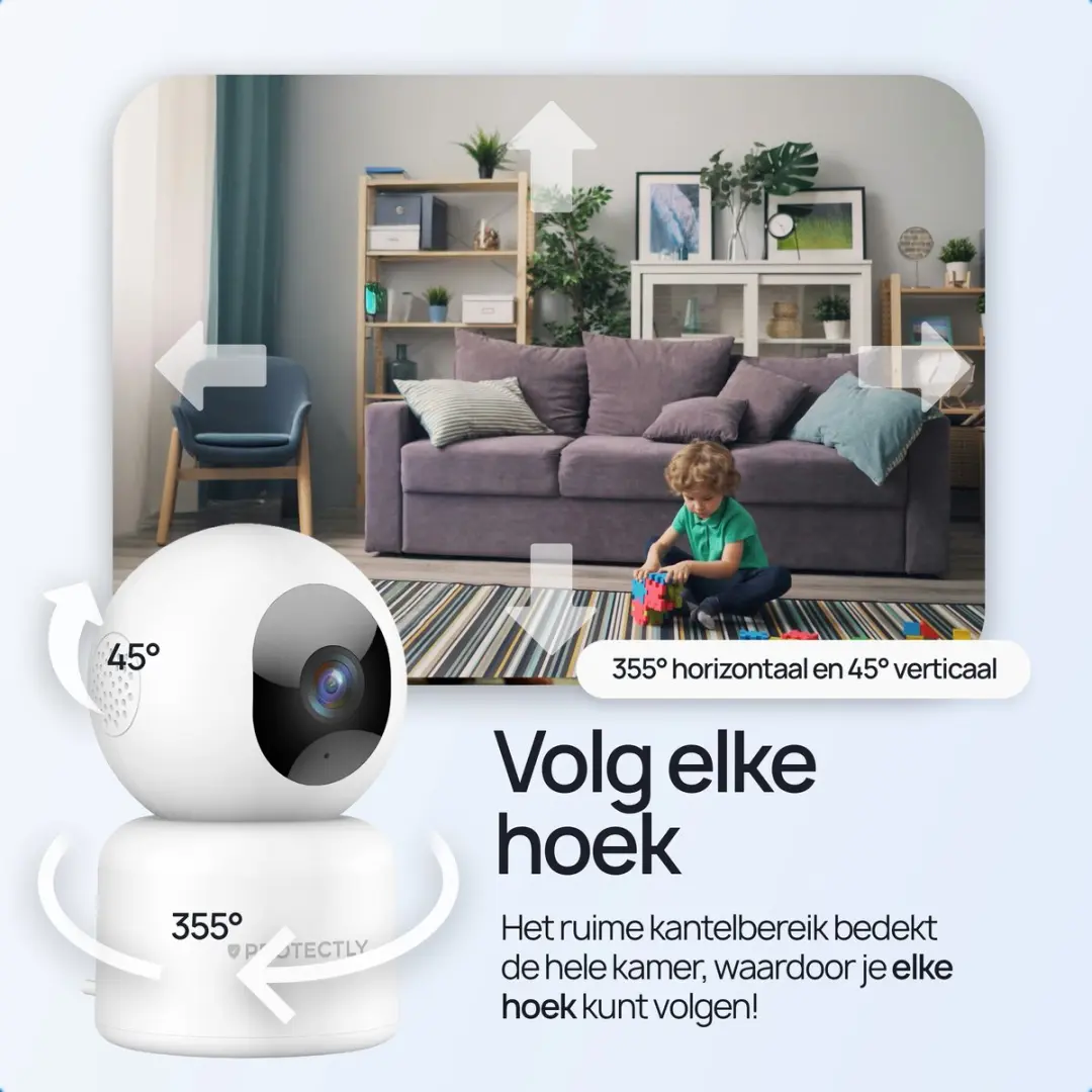 Protectly SEC011 Beveiligingscamera Binnen - 2K Wit