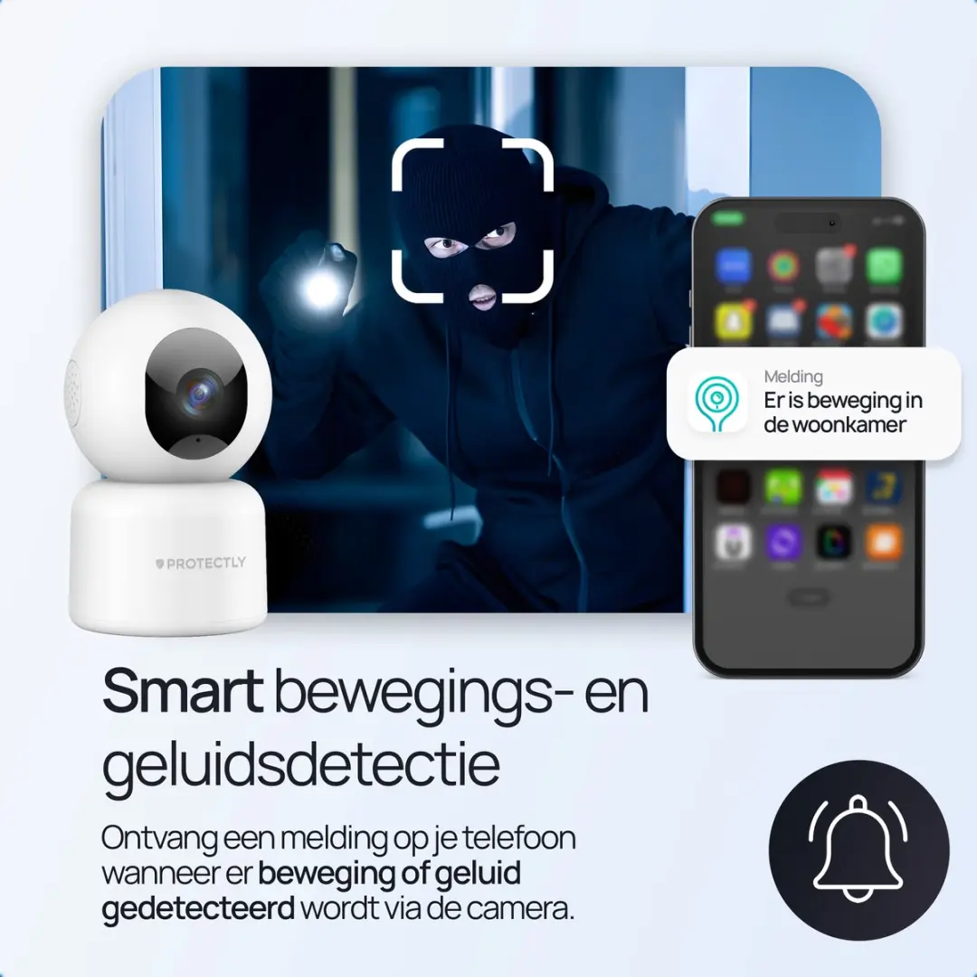 Protectly SEC011 Beveiligingscamera Binnen - 2K Wit