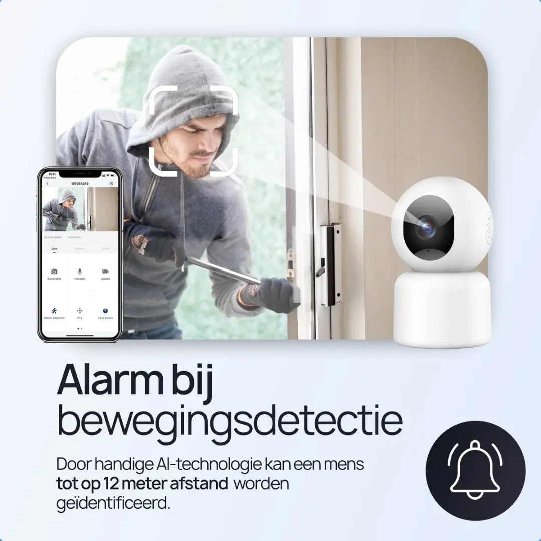 Protectly SEC011 Beveiligingscamera Binnen - 2K Wit - afbeelding 6 van 6