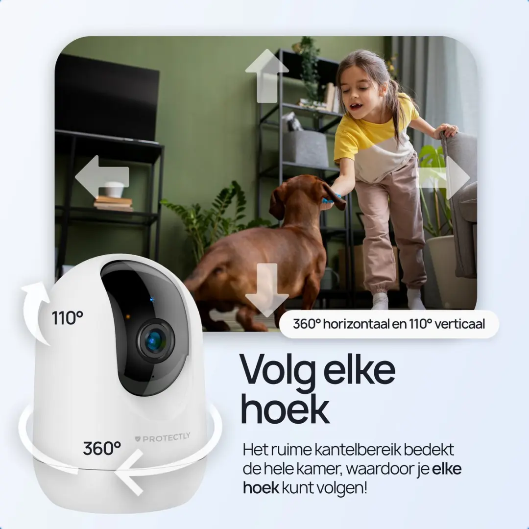 Protectly SEC001 Beveiligingscamera Binnen - 2K - 3MP - Wit