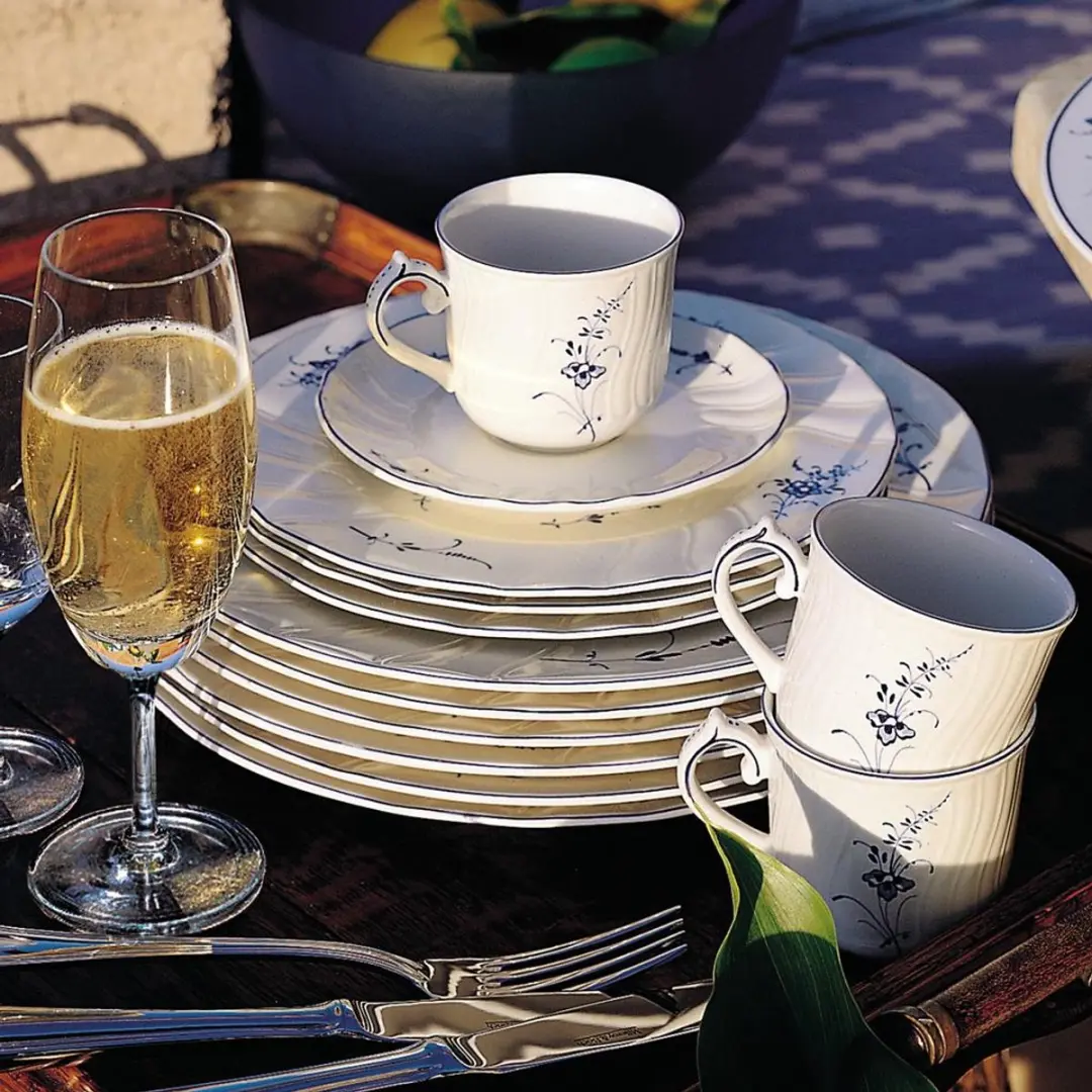 Villeroy & Boch Vieux Luxembourg Cappuccinotassen 240ml - 6 Stuks - Wit-Blauw