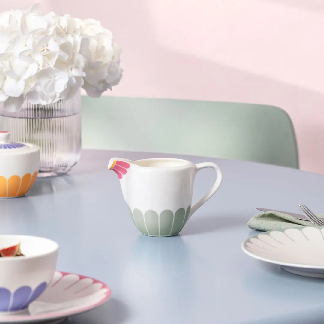 Villeroy & Boch Fleur Couleur Melk- en Suikerset - 2 Stuks