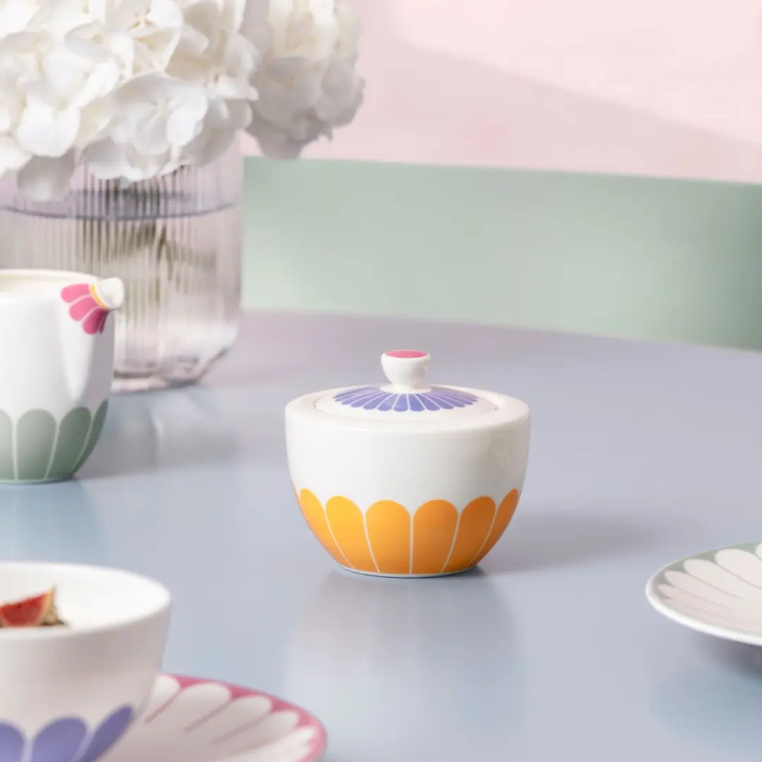 Villeroy & Boch Fleur Couleur Melk- en Suikerset - 2 Stuks