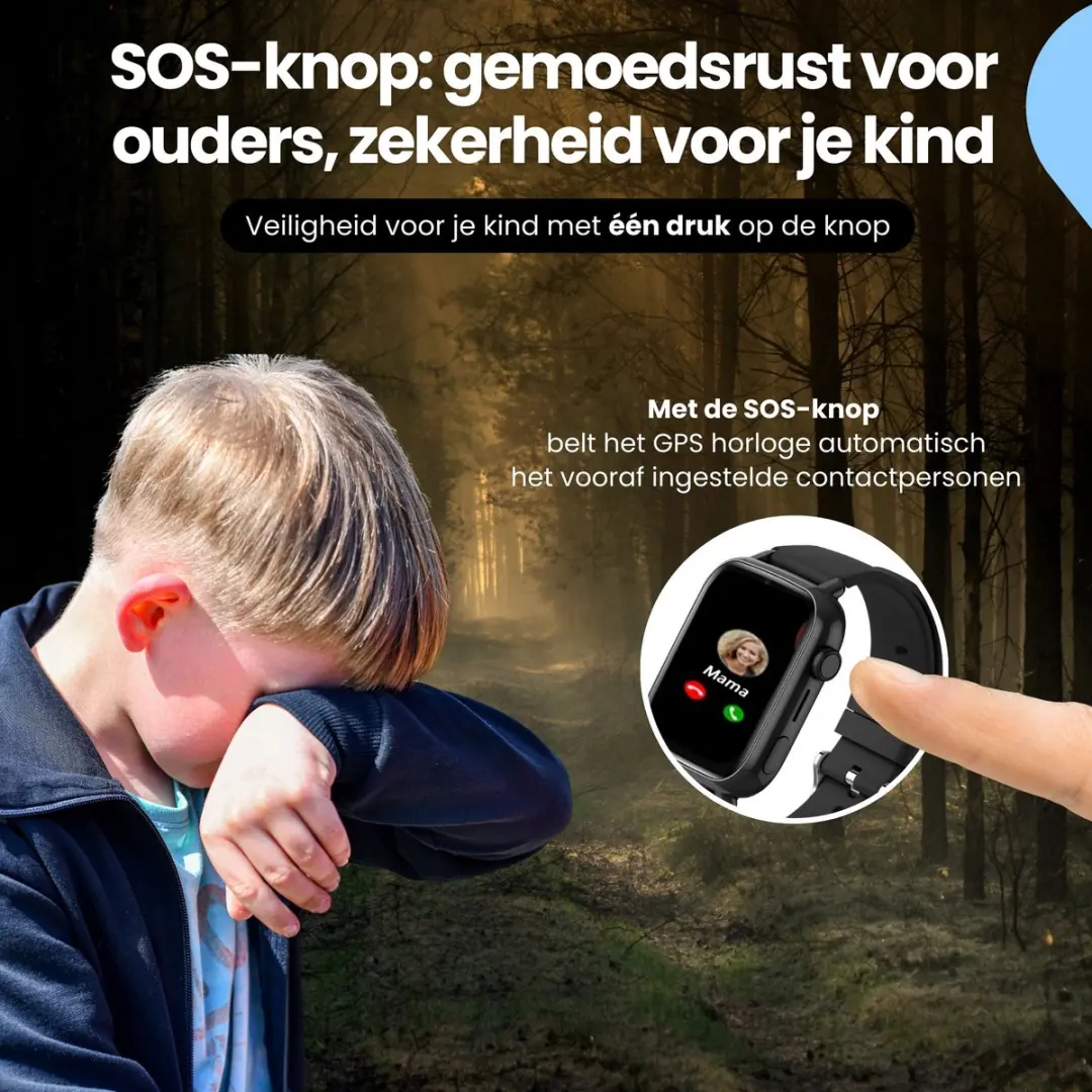 Protectly GPS Horloge Kind 4G PROT012 - 40mm - Zwart