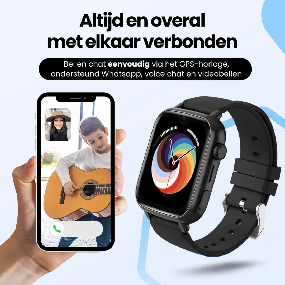 Protectly GPS Horloge Kind 4G PROT012 - 40mm - Zwart
