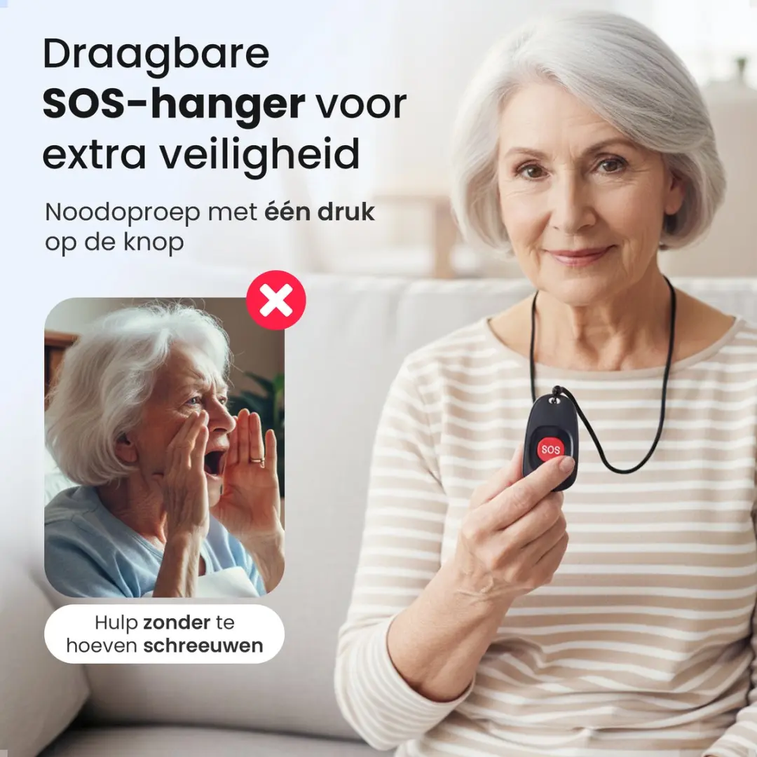 Protectly Senioren Telefoon PROT069-2 - SOS-Noodknop - Vaste Lijn - Zwart