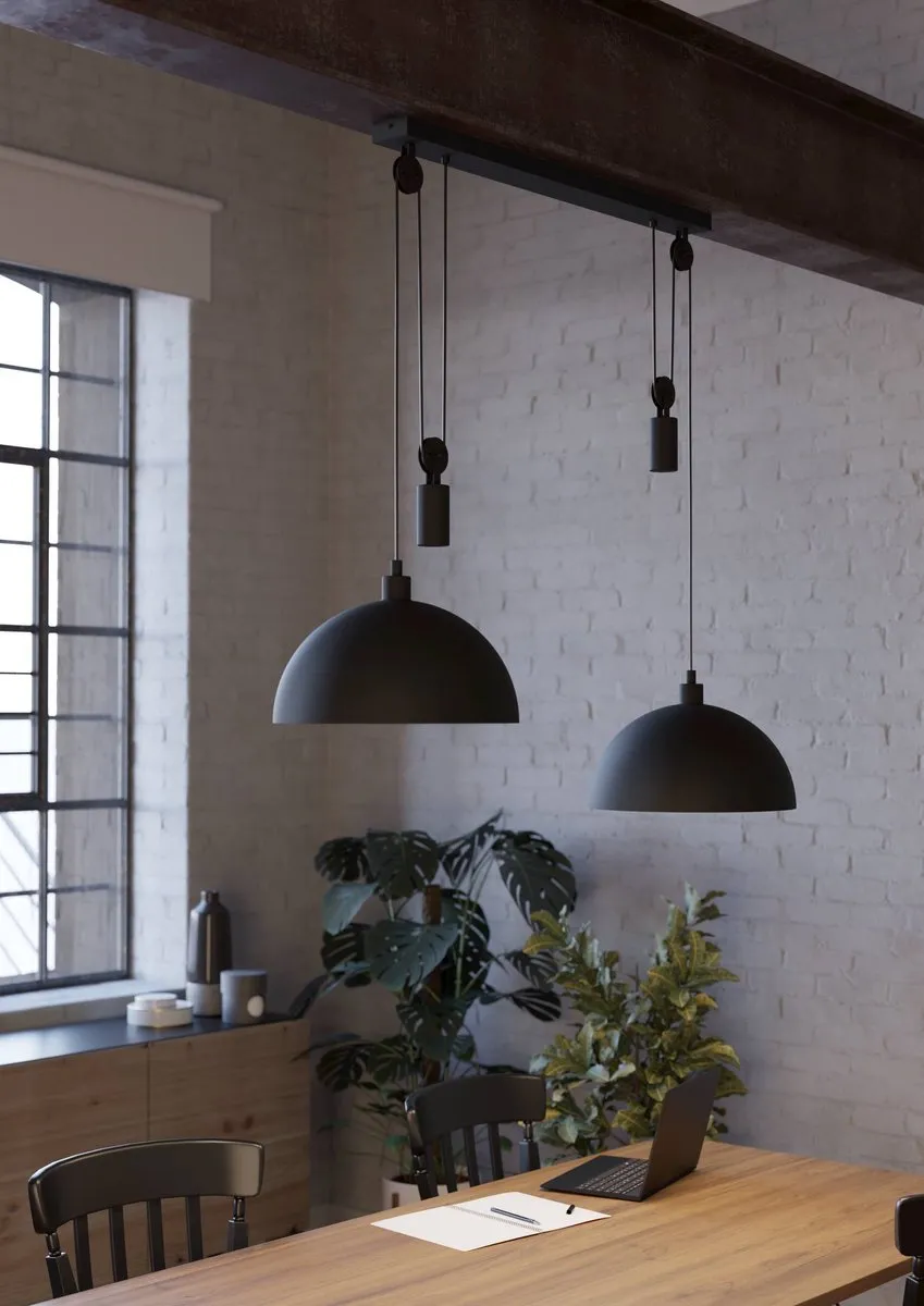 Eglo Winkworth Hanglamp - 2x E27 - Ø38cm - Zwart - afbeelding 6 van 6