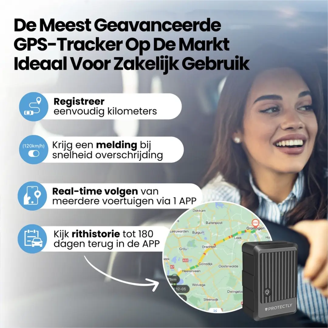 Protectly GPS Tracker ProtGPS2 - 10.000mAh - 150 Landen - Waterdicht