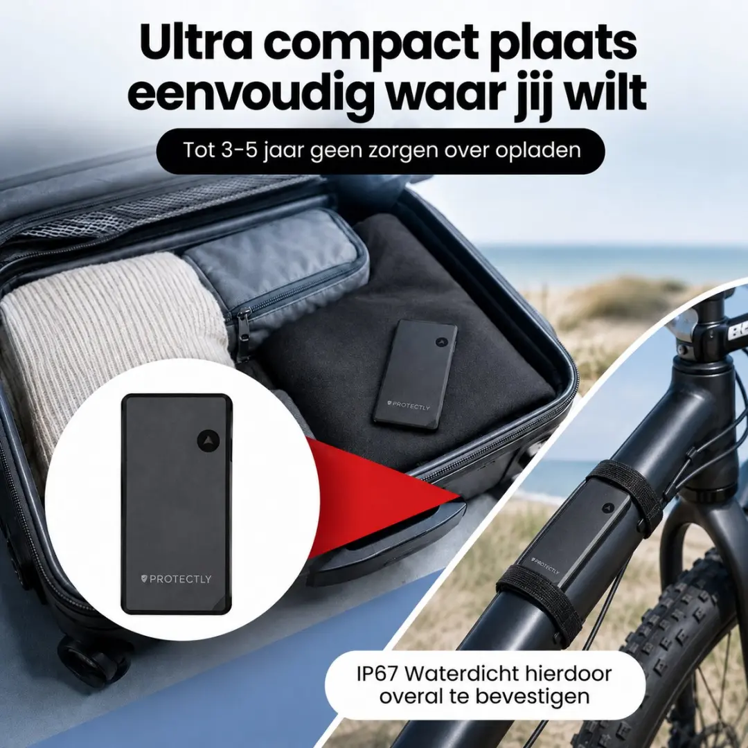 Protectly GPS Tracker PROTGPS5 - 4G Real-Time - 10 Jaar Abonnement - Zwart