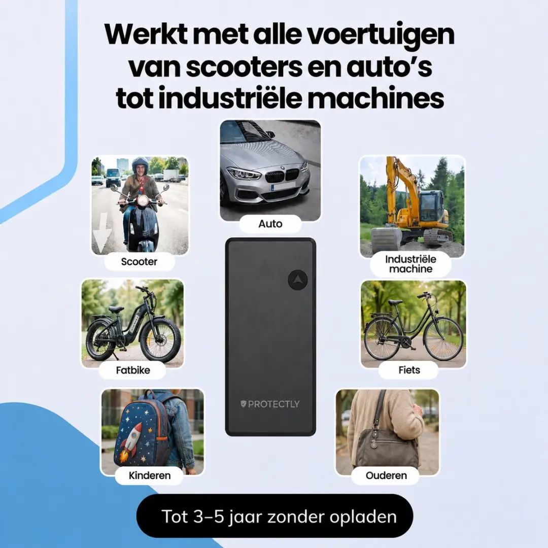 Protectly GPS Tracker PROTGPS5 - 4G Real-Time - 10 Jaar Abonnement - Zwart - afbeelding 6 van 6
