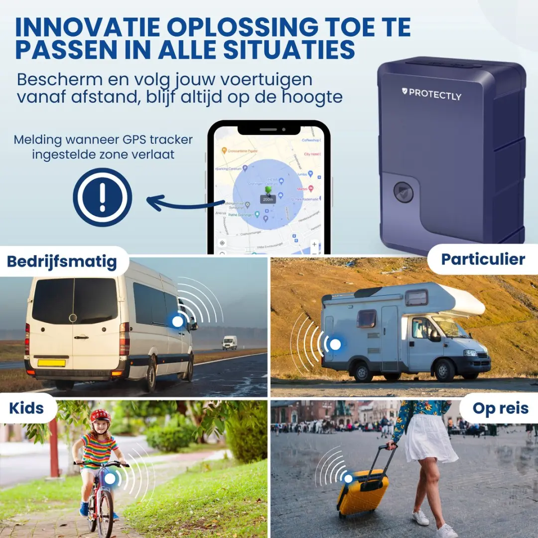Protectly GPS Tracker Extreme ProtGPS1 - Auto - 150 Landen - IP67 - 10 Jaar SIM