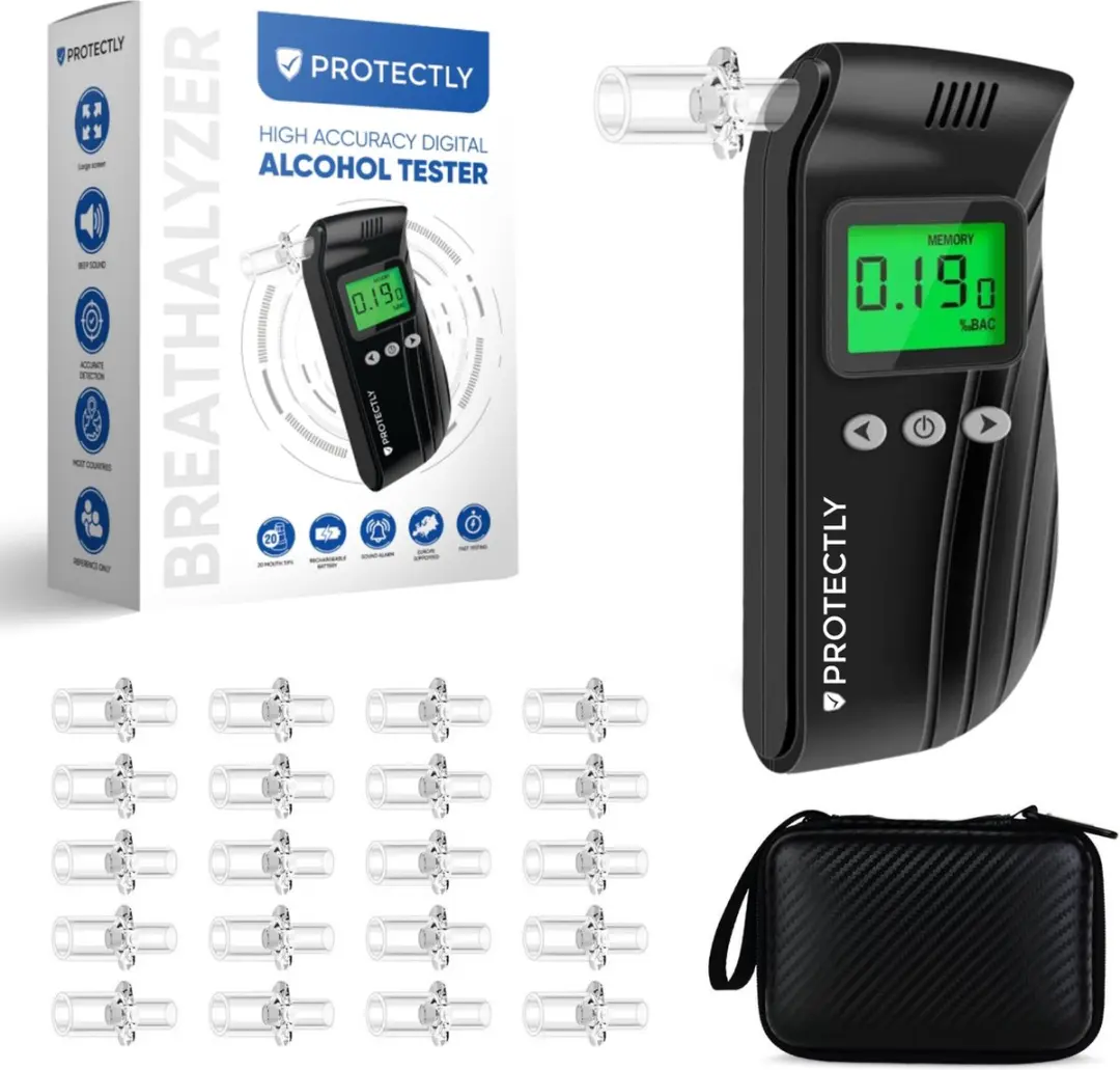Protectly Digitale Alcoholtester Extra Mondstukjes - 20 Stuks