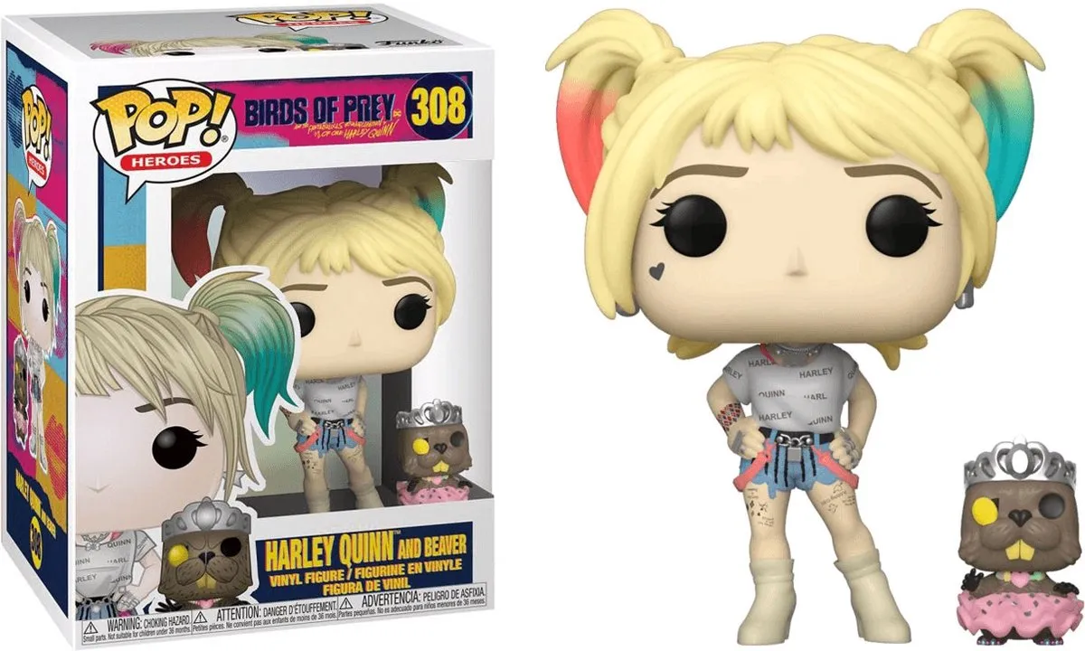 Funko Pop! Birds of Prey Harley Quinn met Beaver FUN44378 - Vinyl figuur