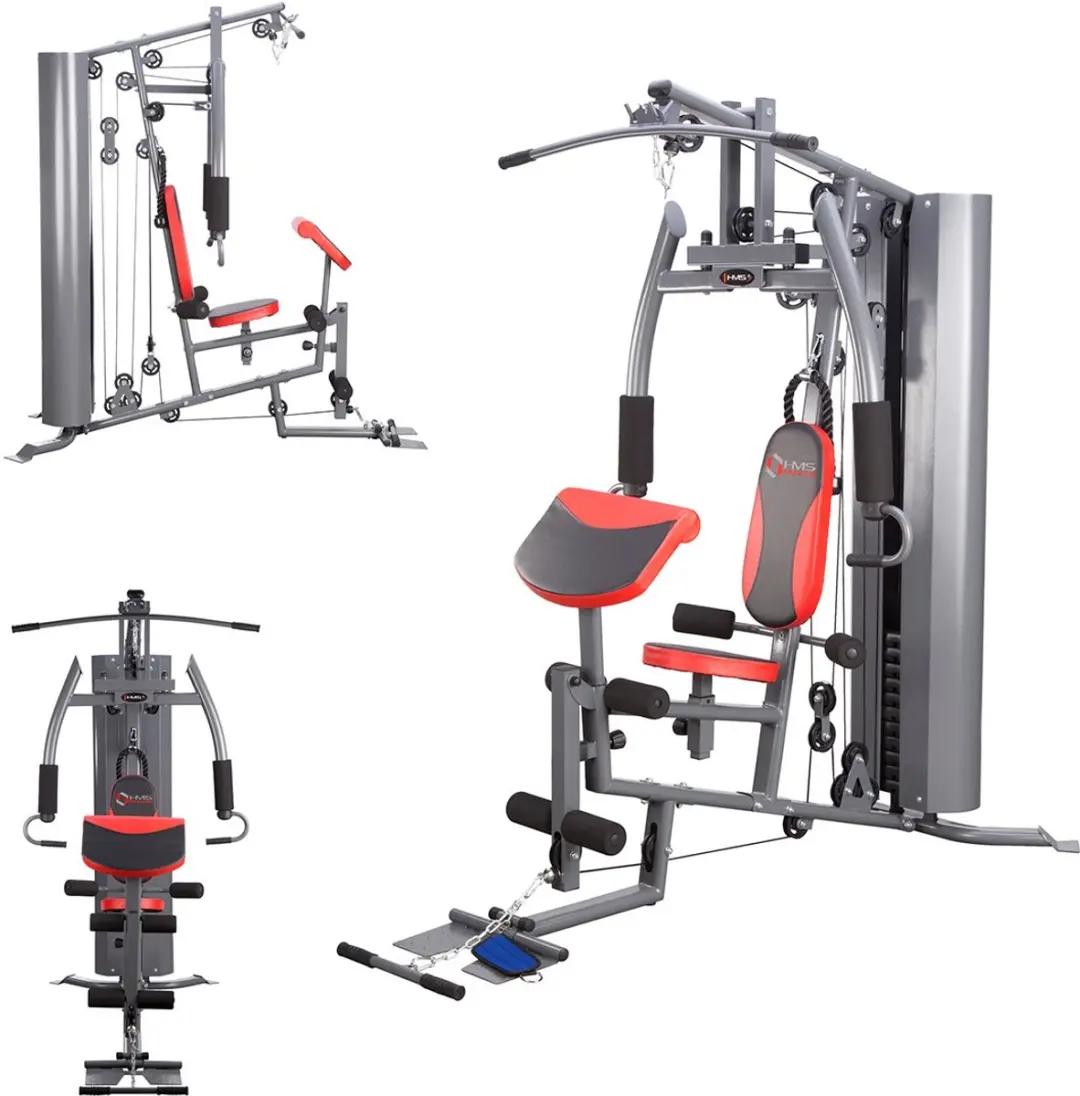 HMS Fitness Tytan 7 Home Gym - 30 Onderdelen - Grijs/Rood