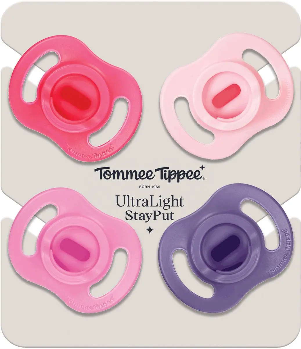 Tommee Tippee Ultra-light StayPut Fopspeen 18-36m - 4 Stuks - Roze Multi