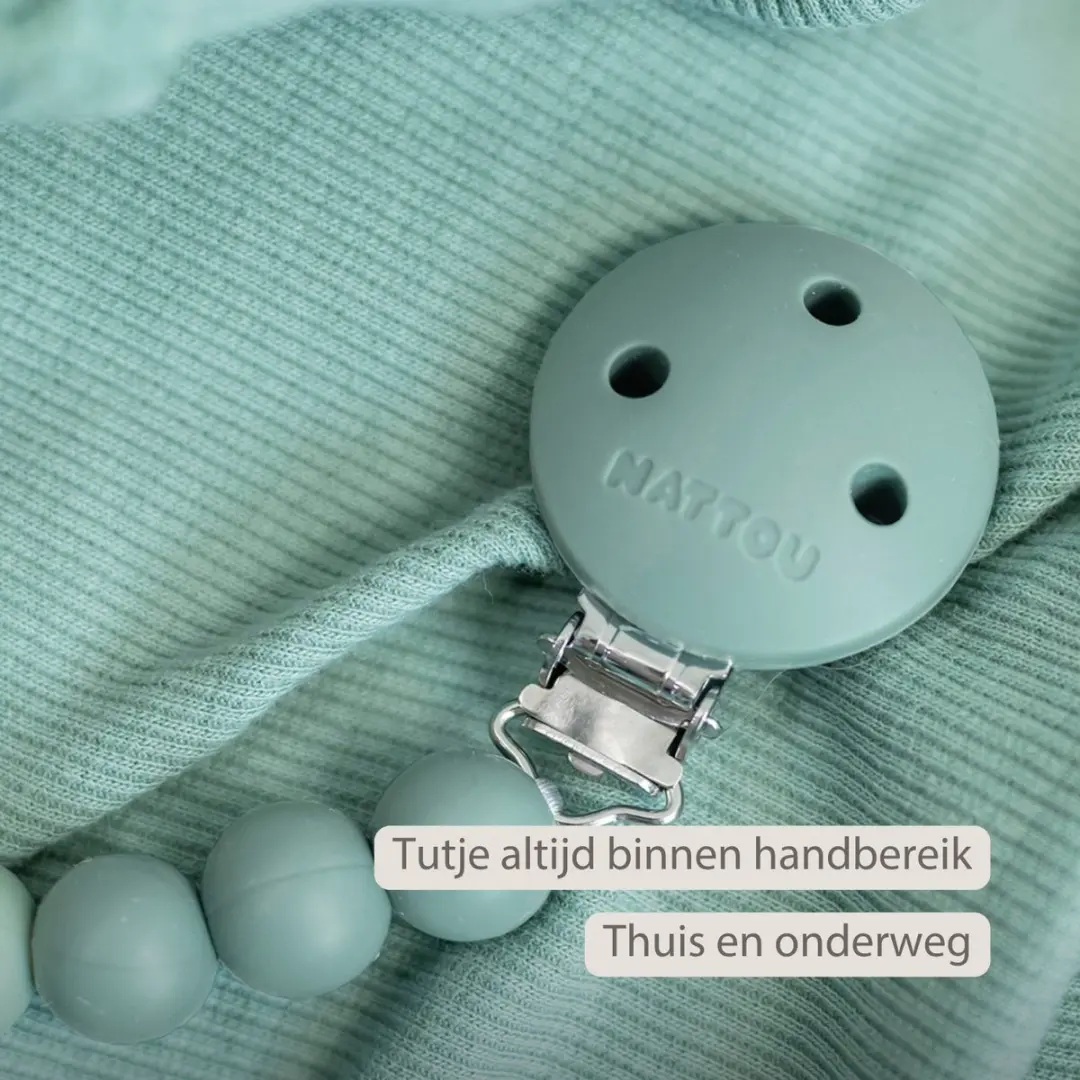Nattou Silicone Speenkoord - 21cm - Gradiënt Groen - afbeelding 6 van 6
