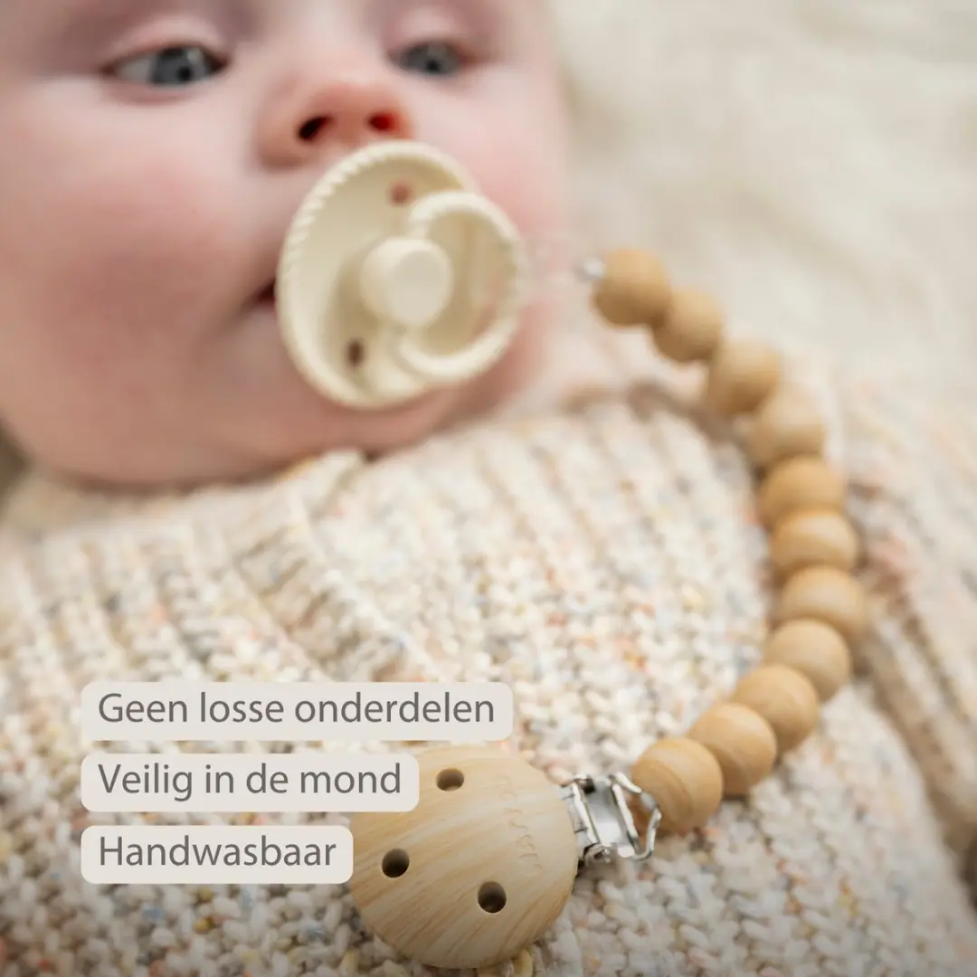 Nattou Silicone Speenkoord 30cm - Beige - afbeelding 6 van 6