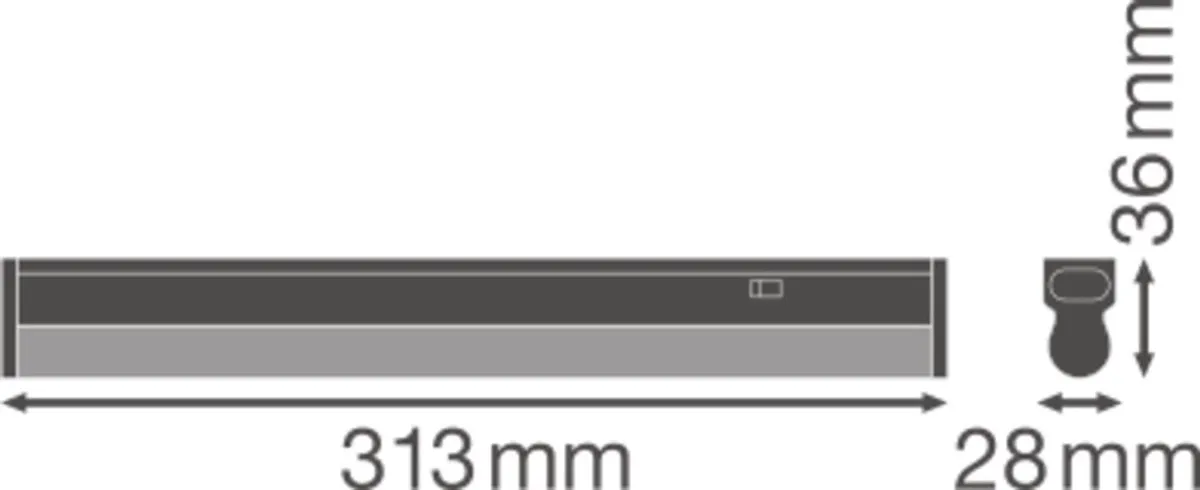 LEDVANCE Linear Compact Schakelaar 4W 450lm - 30cm - Koel wit