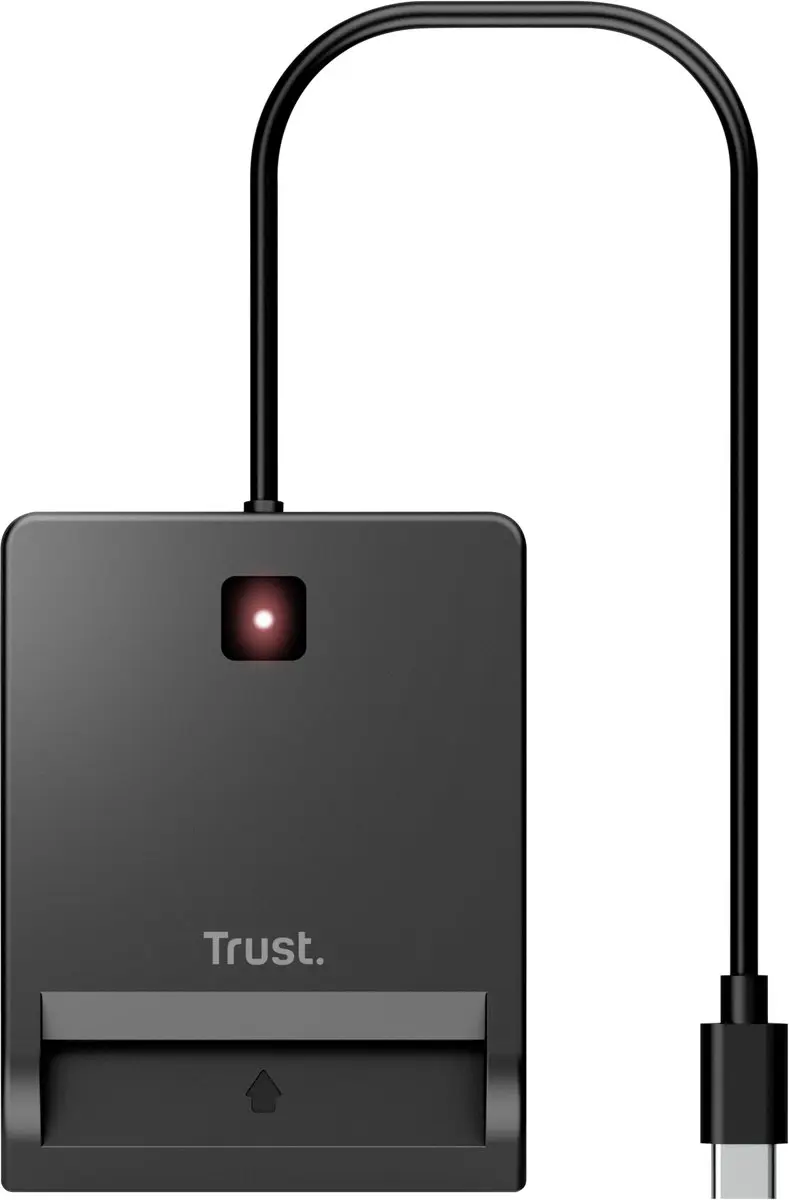 Trust Primo Smartcardlezer eID - USB-C - Zwart