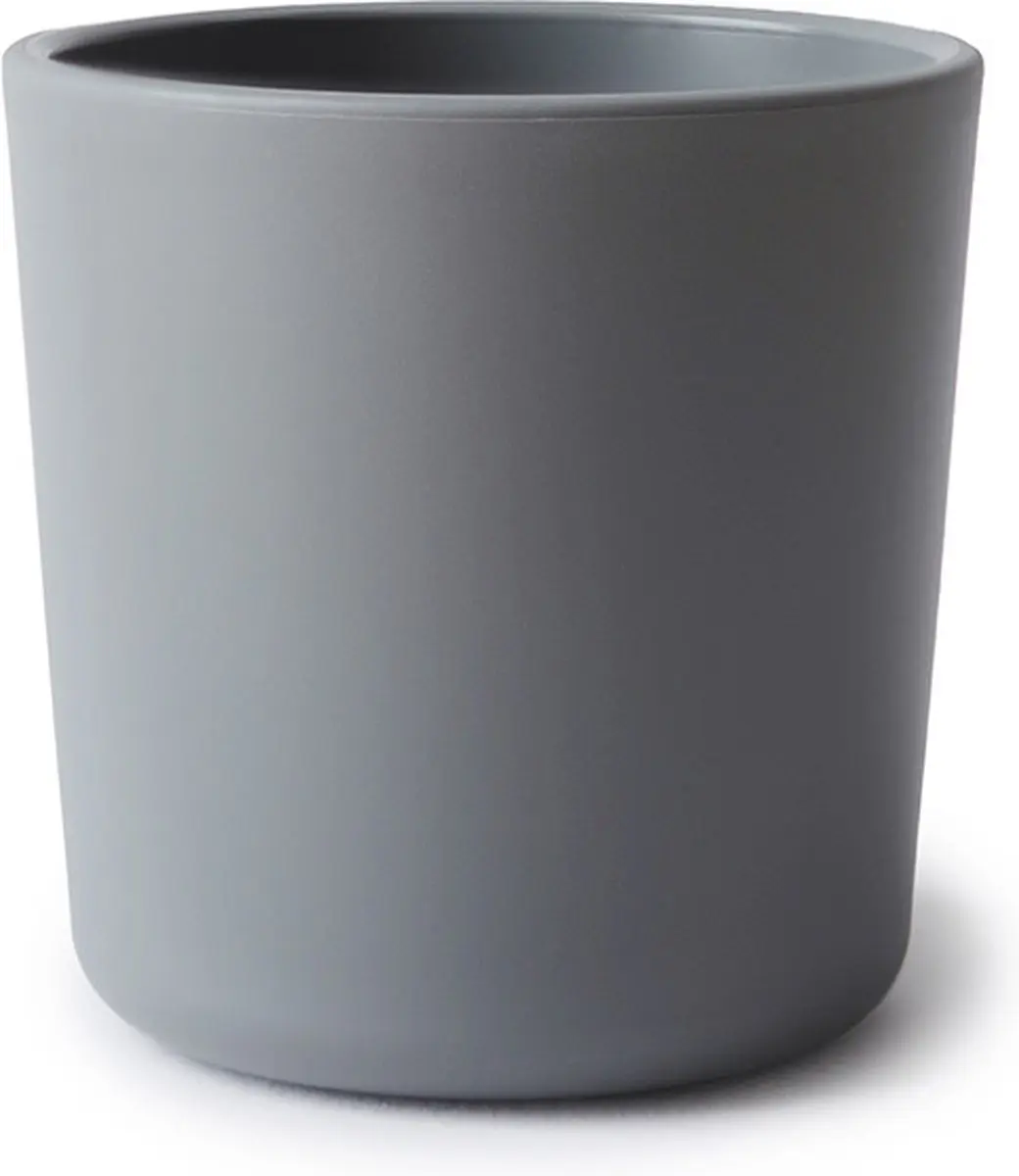 Mushie Siliconen Drinkbeker 200ml - Set van 2 - Smoke Antraciet