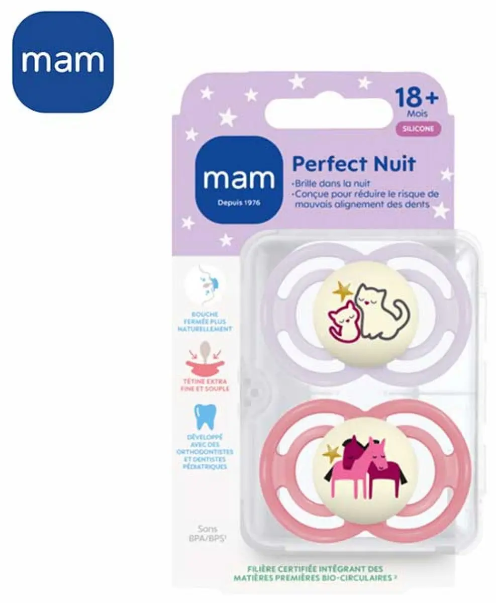 MAM Perfecte Nachtdieren Fopspenen 18+ Maanden - Vossen & Beren