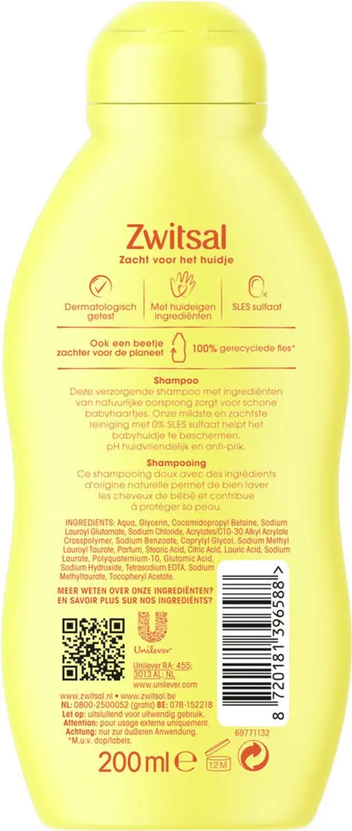 Zwitsal Baby Shampoo - 6x200ml