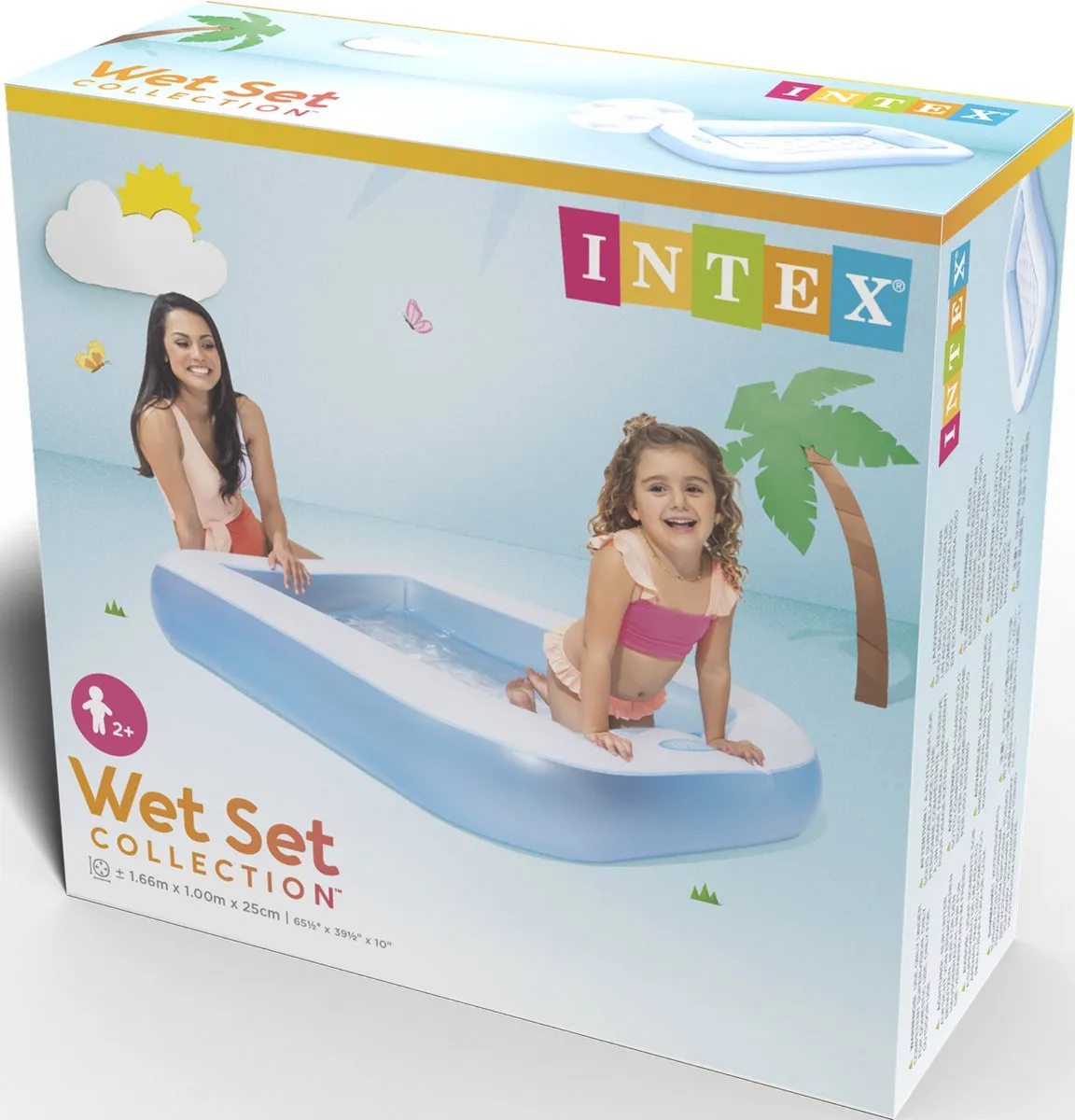 Intex Rechthoekig Opblaaszwembad 166x100cm - Blauw