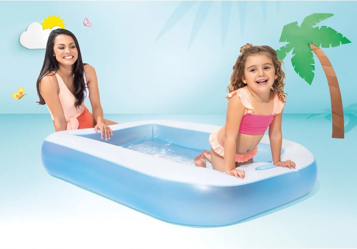 Intex Rechthoekig Opblaaszwembad 166x100cm - Blauw