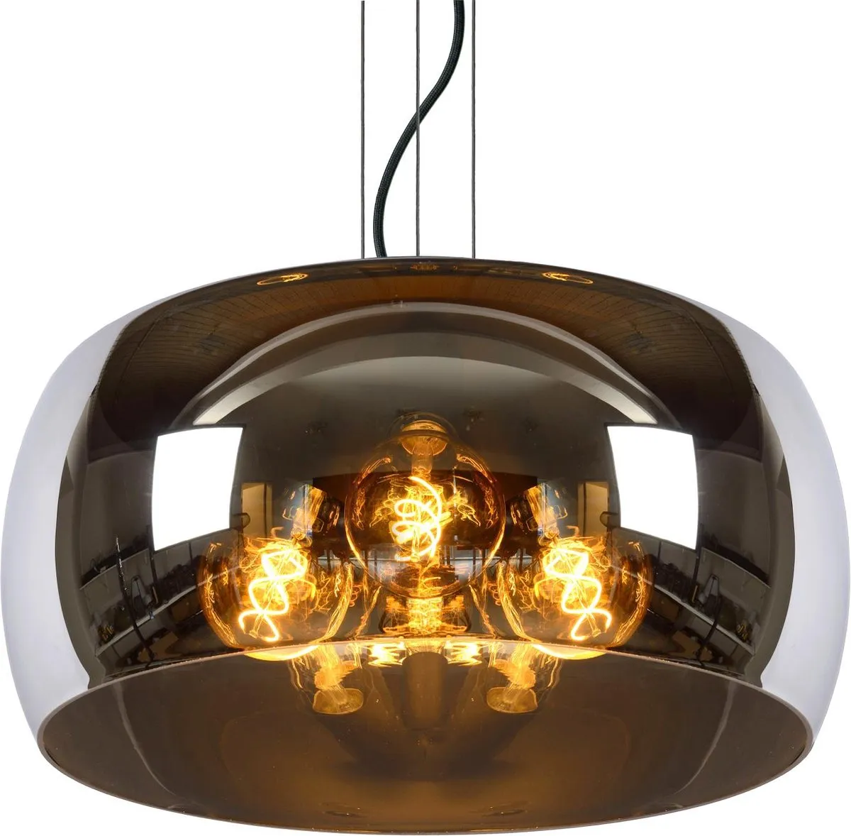 Lucide Olivia Hanglamp Ø50cm - 3xE27 Fumé