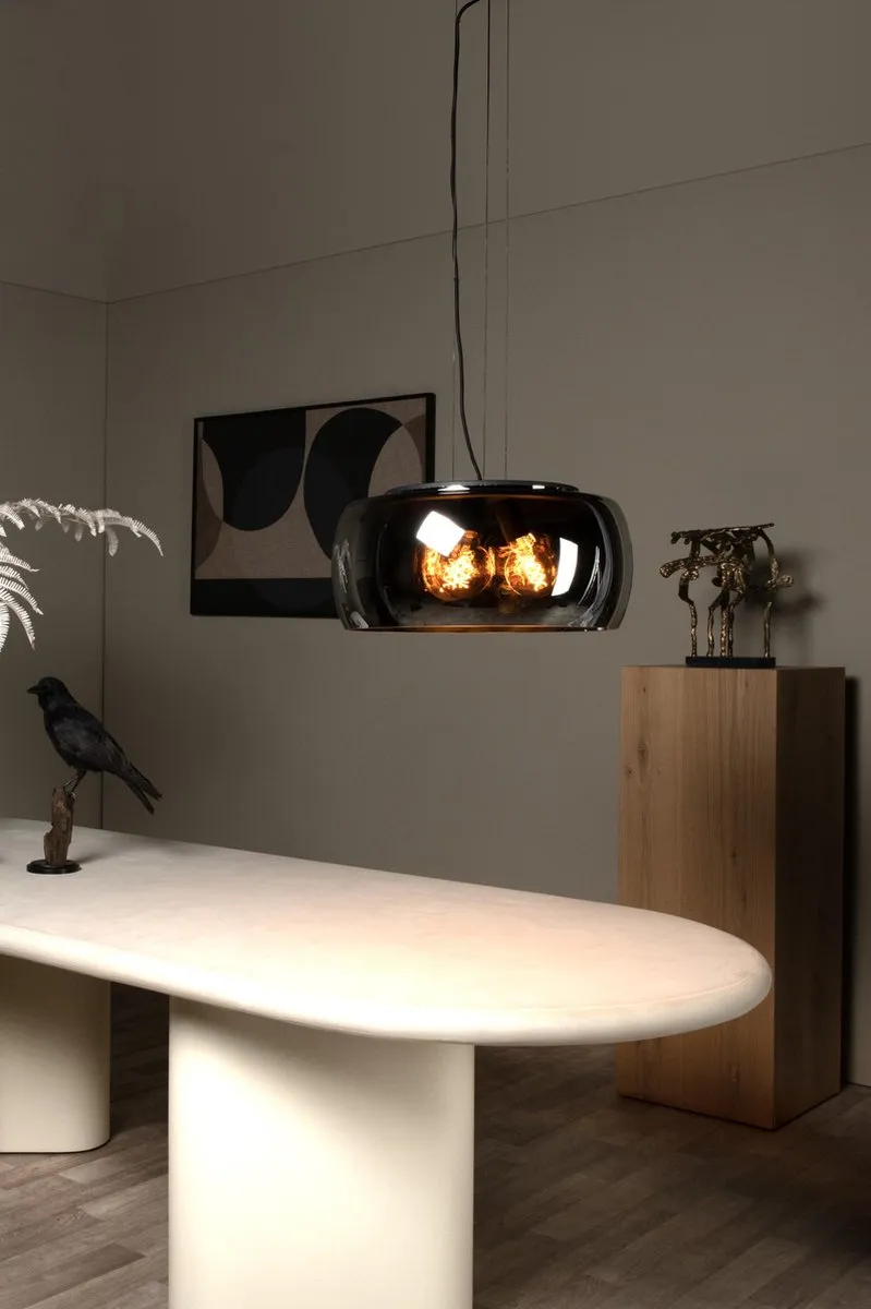 Lucide Olivia Hanglamp Ø50cm - 3xE27 Fumé