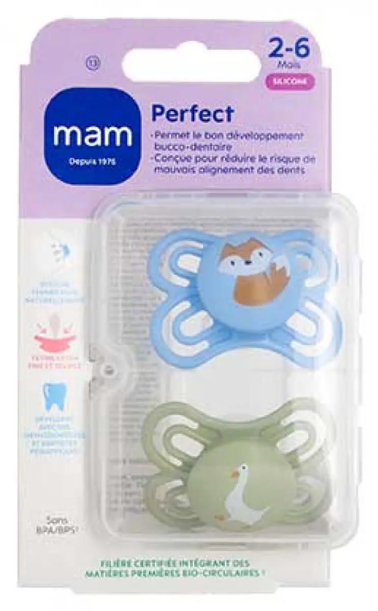 MAM Perfect 2 Fopspenen 2-6 Maanden - Vos/Gans