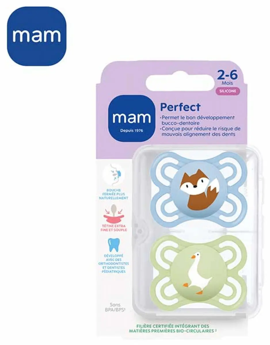 MAM Perfect 2 Fopspenen 2-6 Maanden - Vos/Gans