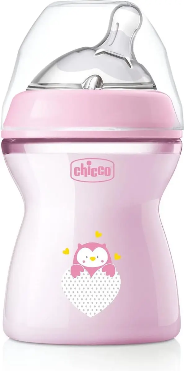 Chicco Natural Feeling Babyfles 250ml - Roze