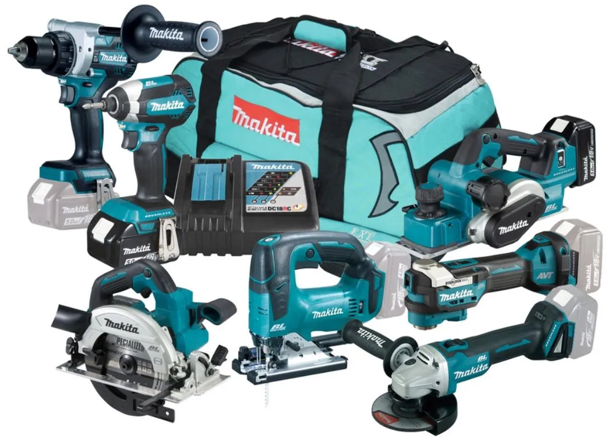 Makita DLX7019TX1 Combiset 18V - 7-delig - 2x 5.0Ah