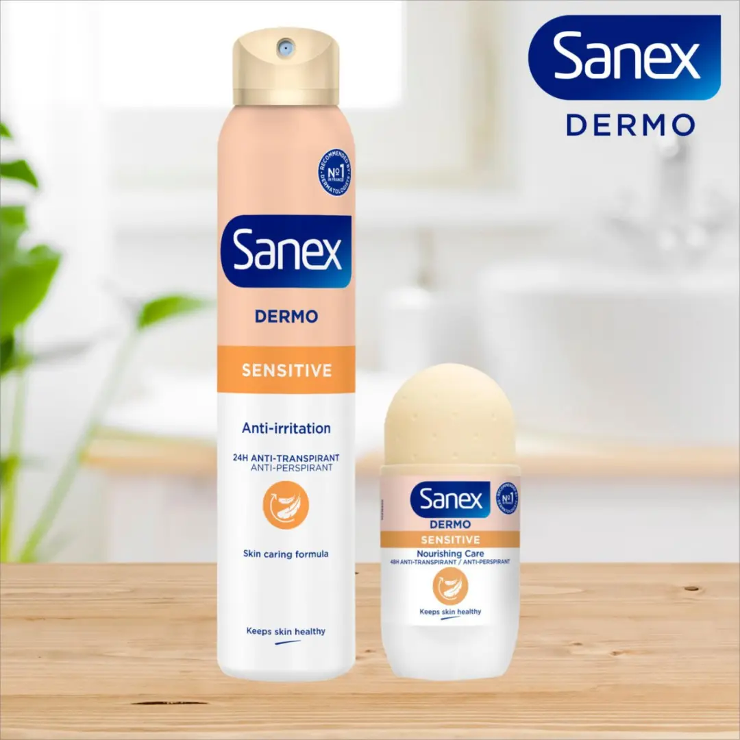 Sanex Dermo Sensitive Anti-Transpirant Roller - 300ml (6x50ml)