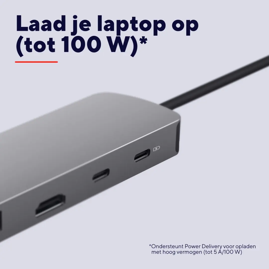 Trust Vylor 8-in-1 USB-C Hub - 5x USB + HDMI - Grijs
