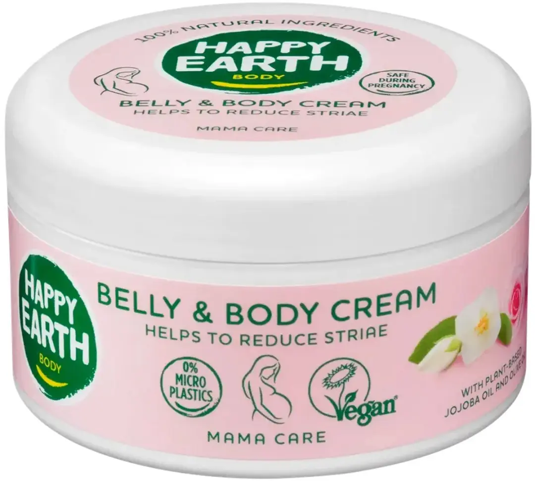 Happy Earth Mama Care Buik- en Lichaamscrème 200ml
