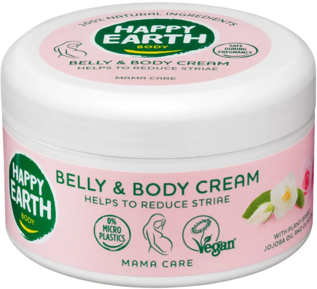 Happy Earth Mama Care Buik- en Lichaamscrème 200ml