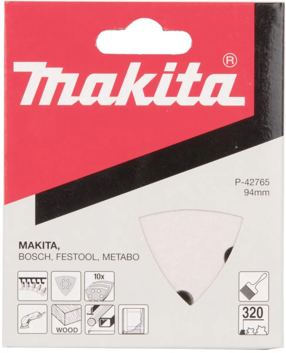 Makita Schuurvel K320 White V. - 10 Stuks