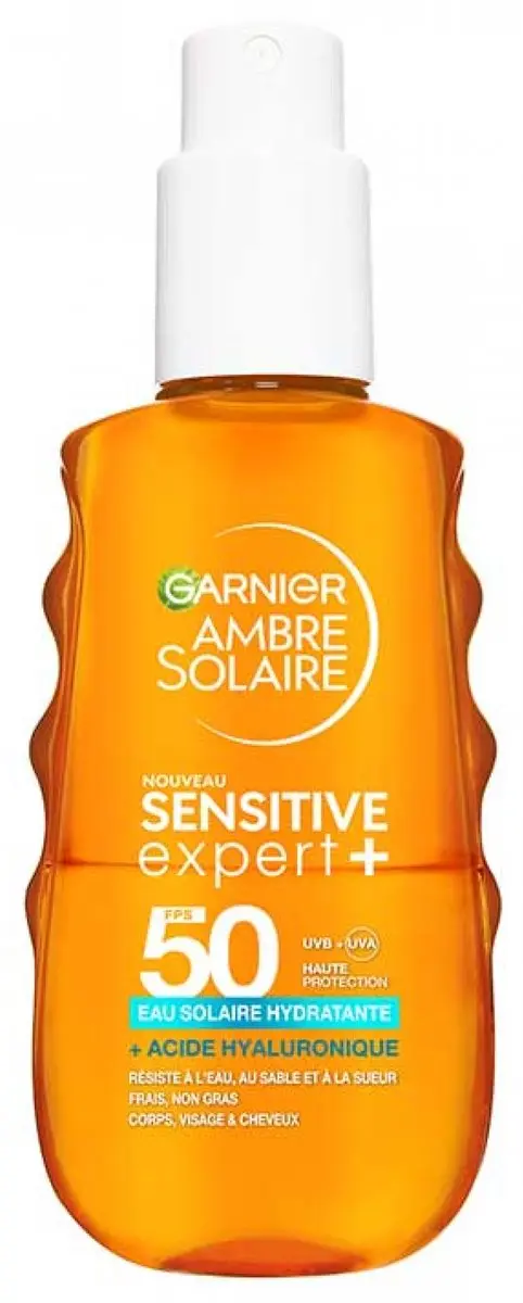 Garnier Ambre Solaire Sensitive Expert Hydraterend Zonnewater SPF50 150ml
